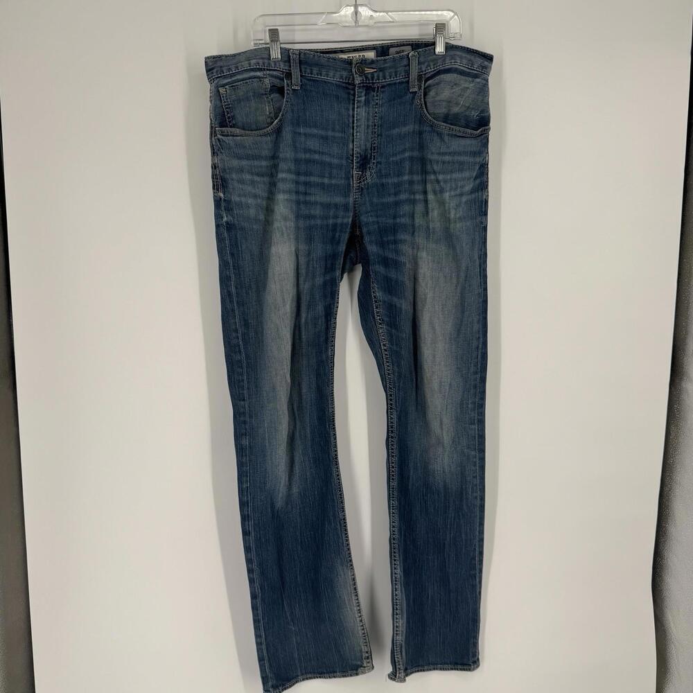 BKE jeans mens 36 long dark wash tyler relaxed straight denim cotton casual